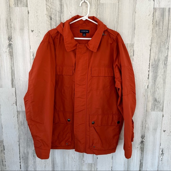 Lands’ End Men’s Full Zip Wind/Rain Nylon Jacket Size Large 42-44